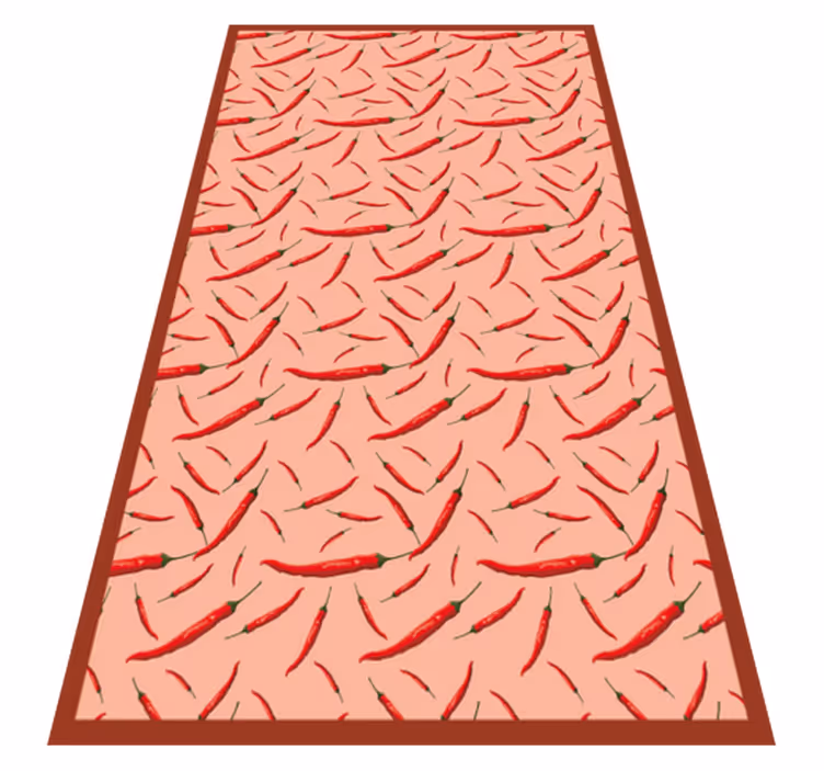Chili Pepper Pattern kitchen mat - TenStickers