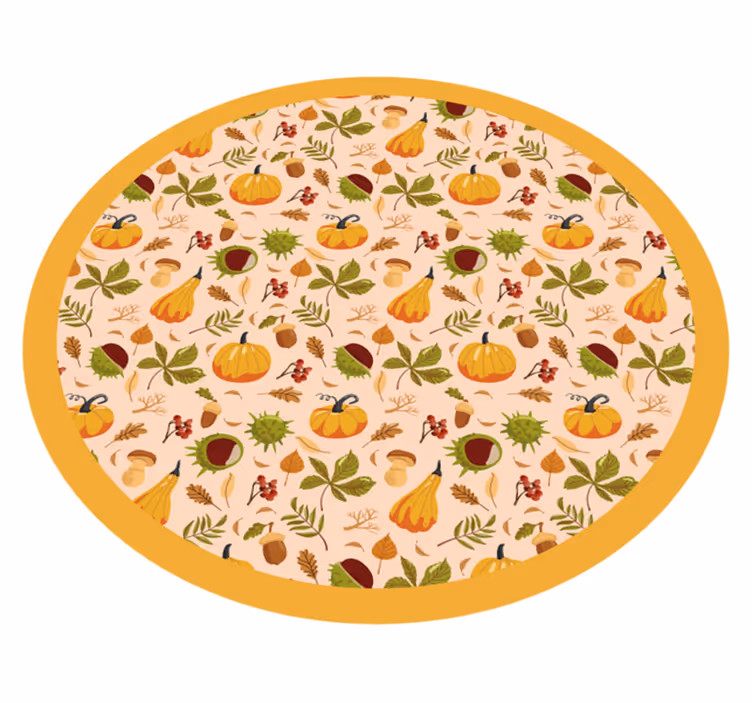 vinyl rug for kitchen autumn vibe wood flooring - TenStickers