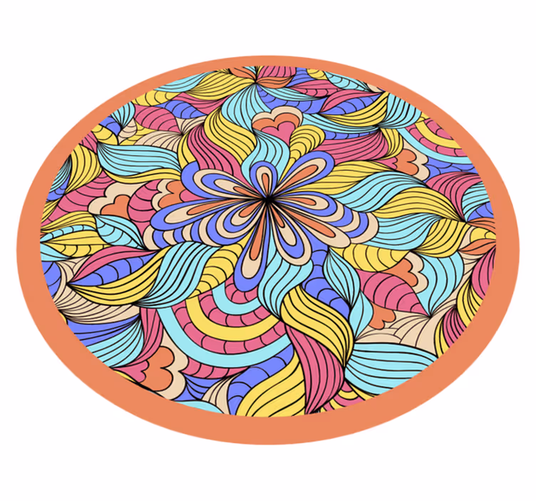 Botanical Cascade floral rug - TenStickers