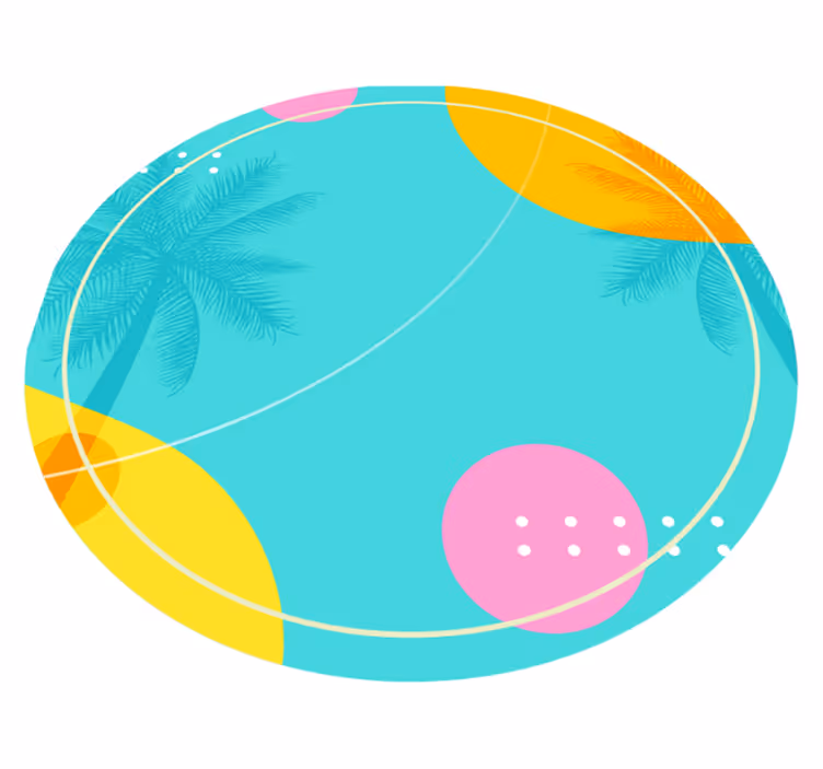 Tropical Palm Decor floral rug - TenStickers