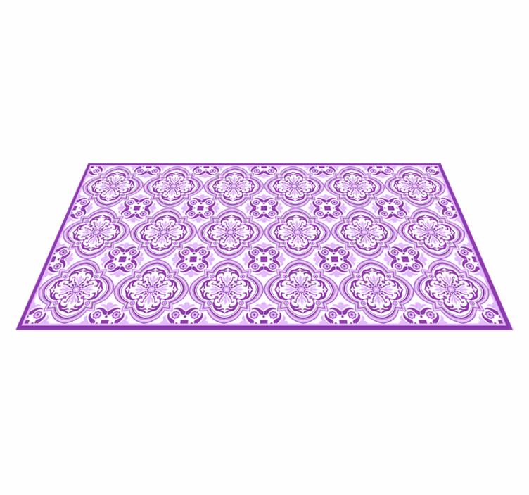 Purple Ornamental mosaic rug - TenStickers