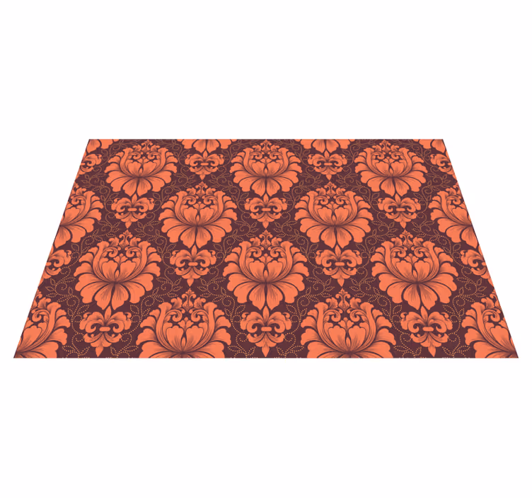 Teal vintage pattern tile vinyl carpet - TenStickers