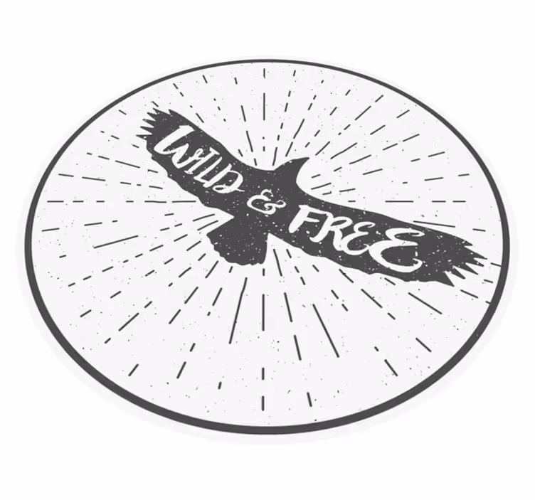 Wild&Free Circle quote rug - TenStickers