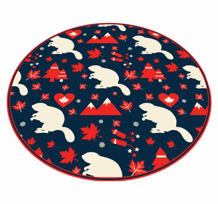 Festive Polar Pattern christmas rug - TenStickers