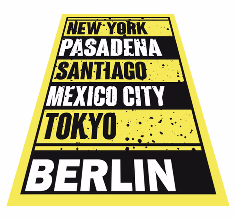 Cities Text Overlay quote rug - TenStickers