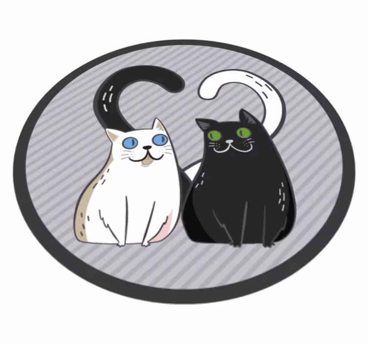 Cuddly Felines animal mat - TenStickers