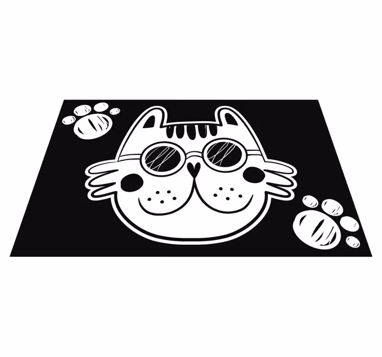 Cartoon Cat Illustration kids carpet - TenStickers
