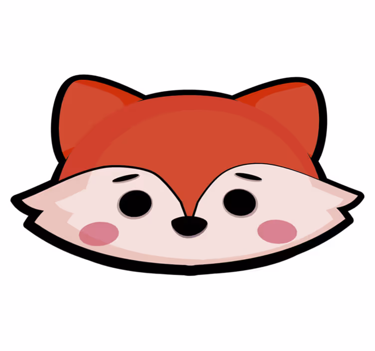 Cute Fox Shape kids carpet - TenStickers