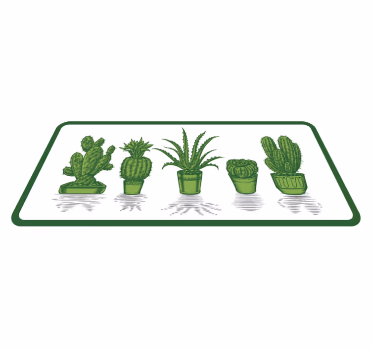 Cactus Collection floral rug - TenStickers
