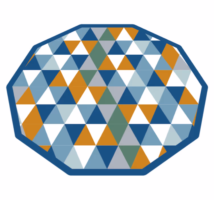 Abstract Octagon geometric rug - TenStickers