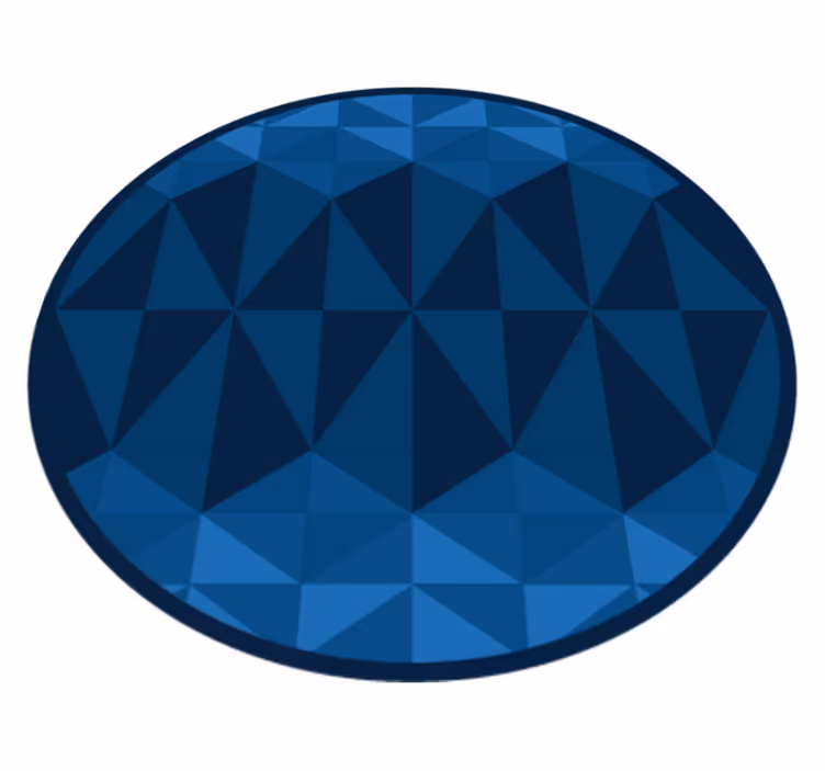 Geometric rug with circular design - TenStickers