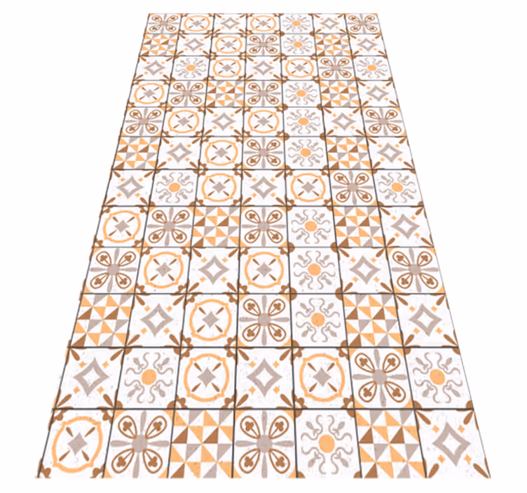 Ornate Patterned tile carpet - TenStickers