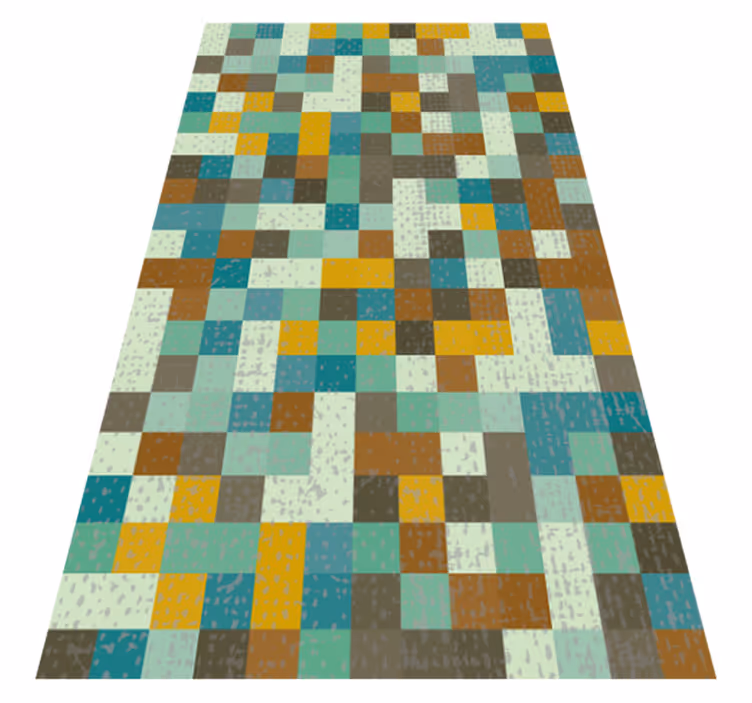 Mosaic Geometry geometric rug - TenStickers