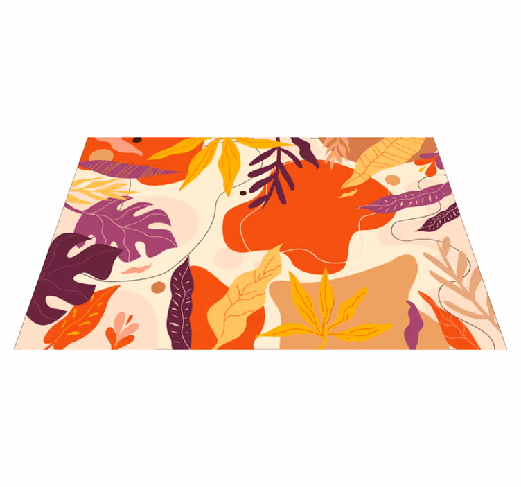 Autumn Foliage Patterns nature rug - TenStickers