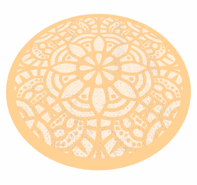 Mandala rug with mandala motif circle design - TenStickers