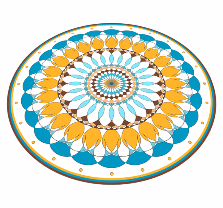 Round mandala vinyl carpet - TenStickers
