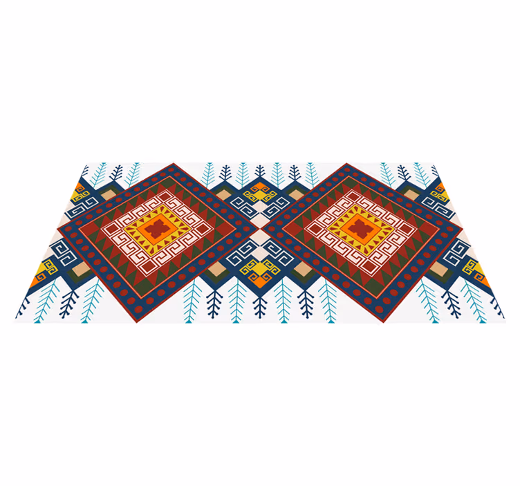 Geometric ethnic pattern mosaic floor tiles - TenStickers
