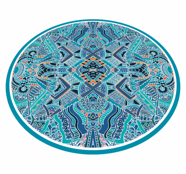 Mandala rug of circular harmony - TenStickers