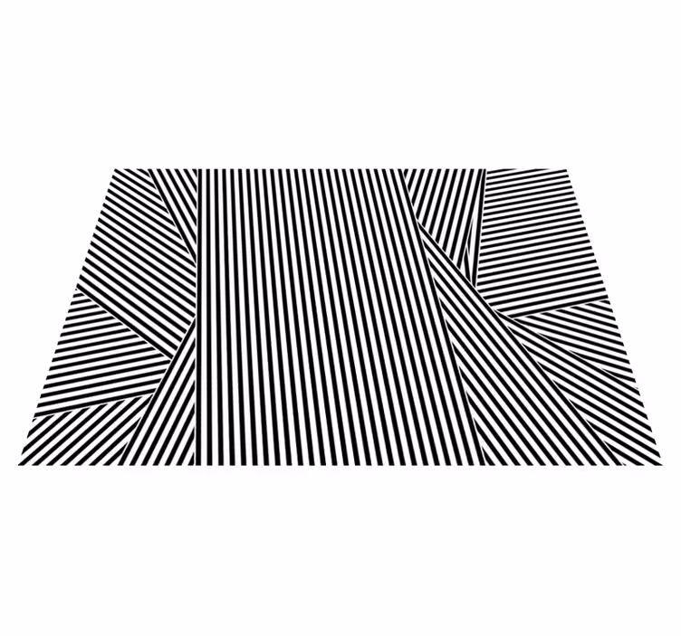Stripes rug optical illusion - TenStickers