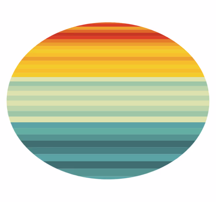 Stripes rug rainbow stripes circle - TenStickers