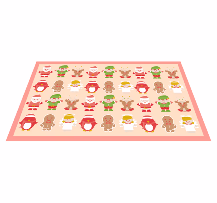 Festive Characters christmas rug - TenStickers