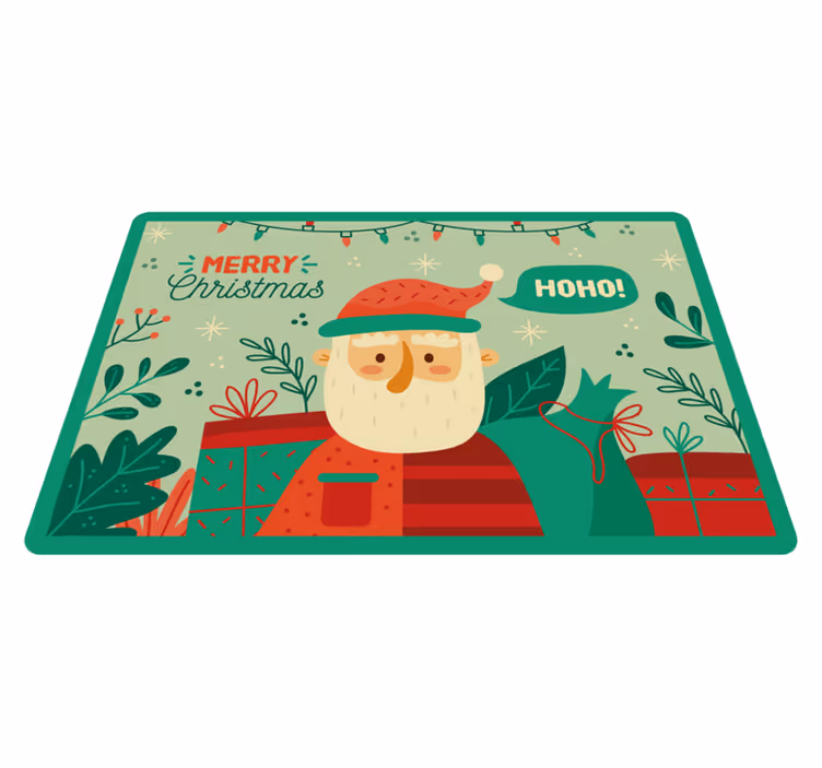 Festive Santa Illustration christmas rug - TenStickers