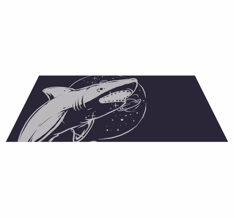Cosmic Shark Space kids rug - TenStickers