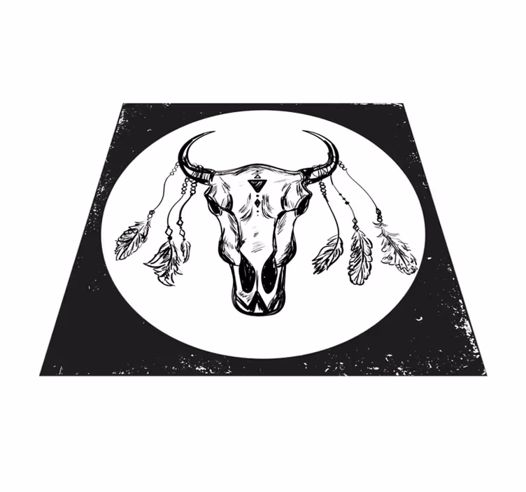 Bohemian Skull animal mat - TenStickers