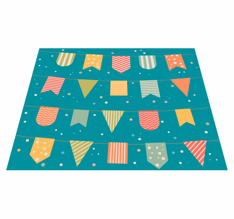 Festive Bunting kids carpet - TenStickers