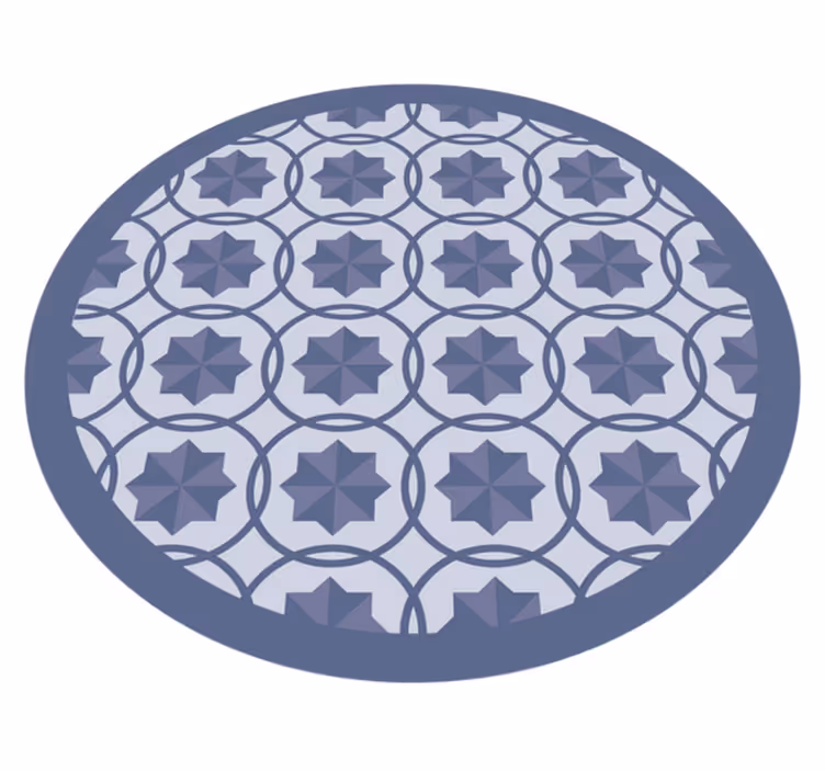 Geometric rug with symmetrical design - TenStickers