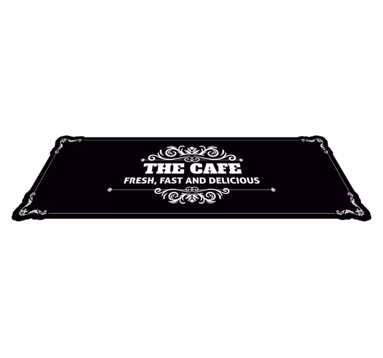 Cafe Fresh Delicious quote rug - TenStickers