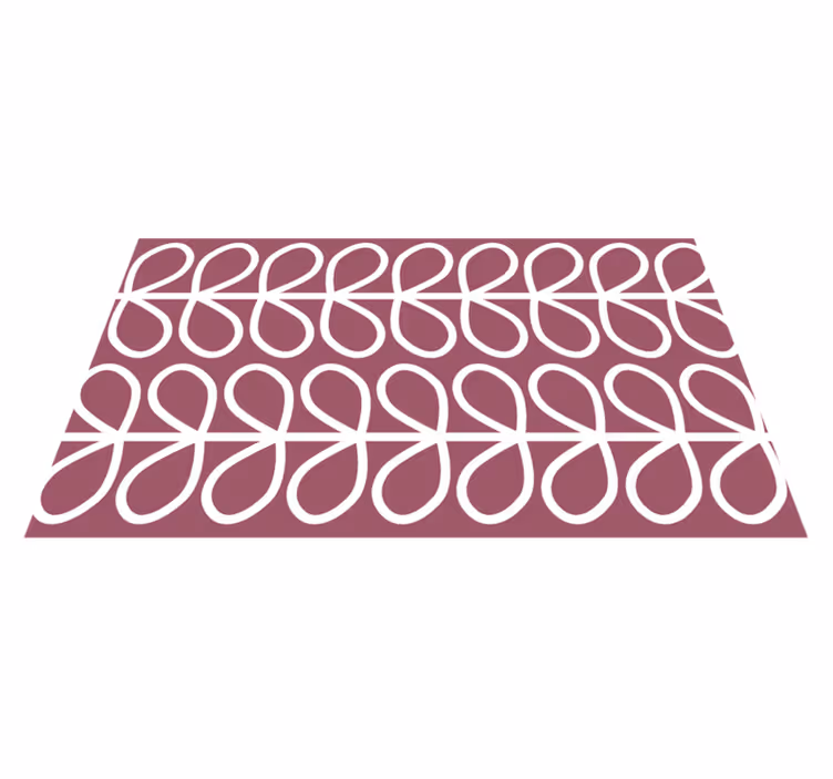 Abstract Leafy Pattern geometric rug - TenStickers
