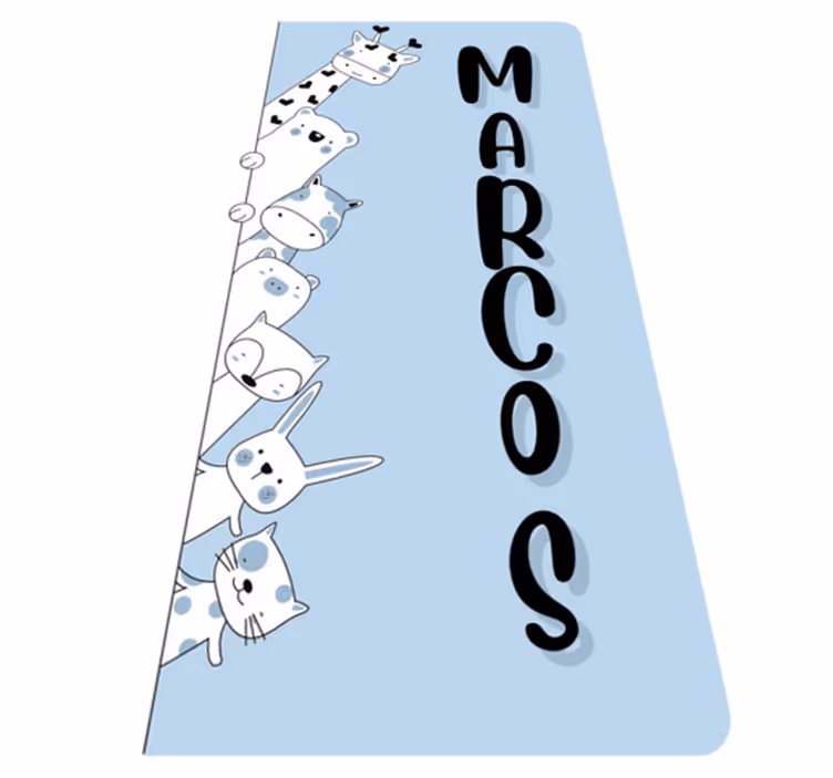 Personalized Critters custom floor mat - TenStickers