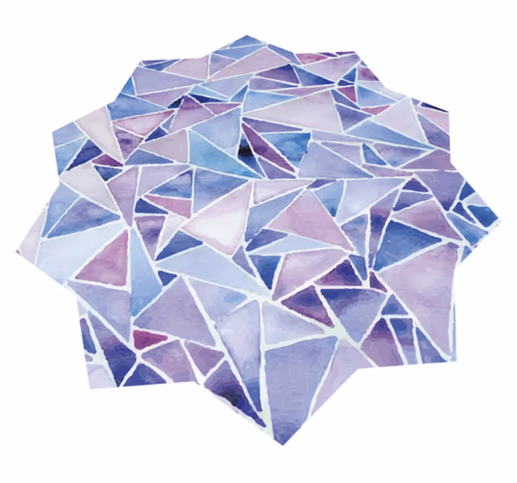 Modern Geometric Arrangement mosaic rug - TenStickers