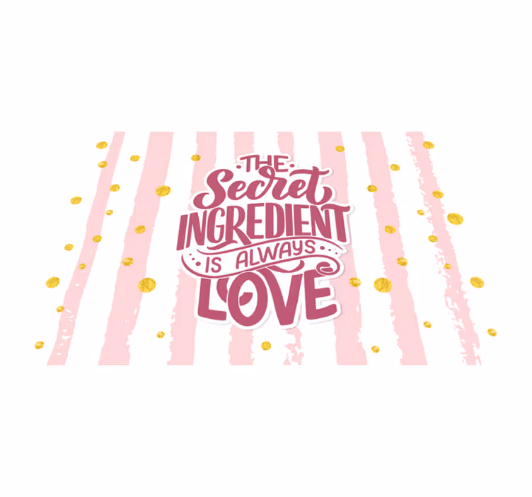 Secret Ingredient Love quote rug - TenStickers