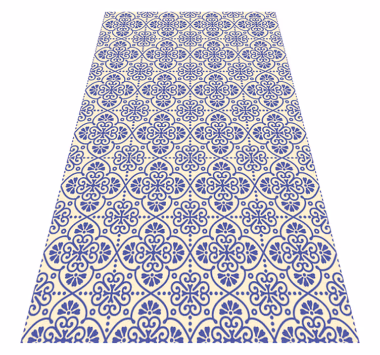 Ornate Mediterranean Pattern tile carpet - TenStickers