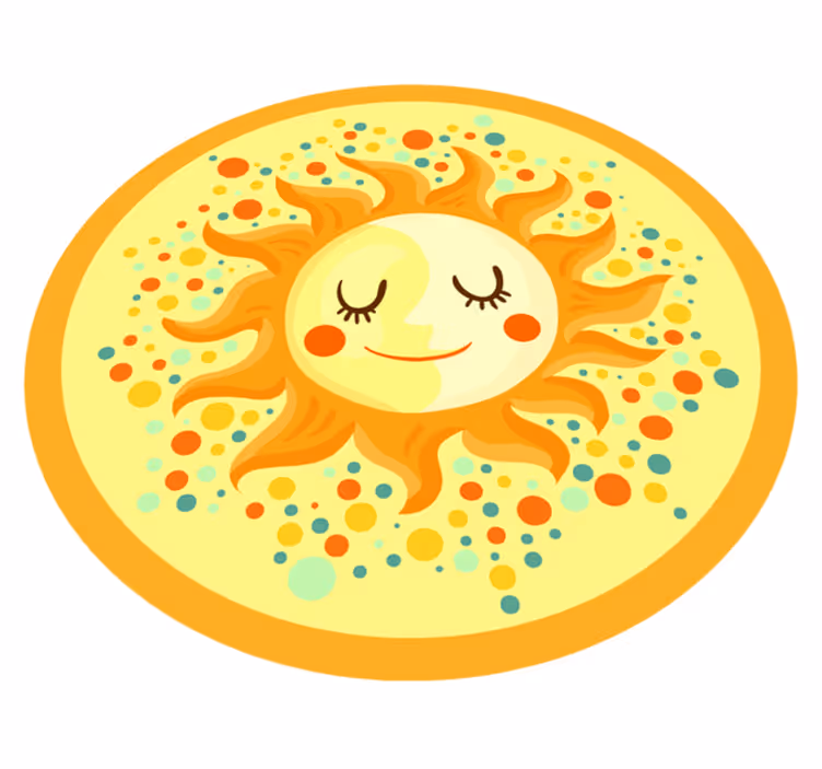 Sunshine Circle nursery rug - TenStickers