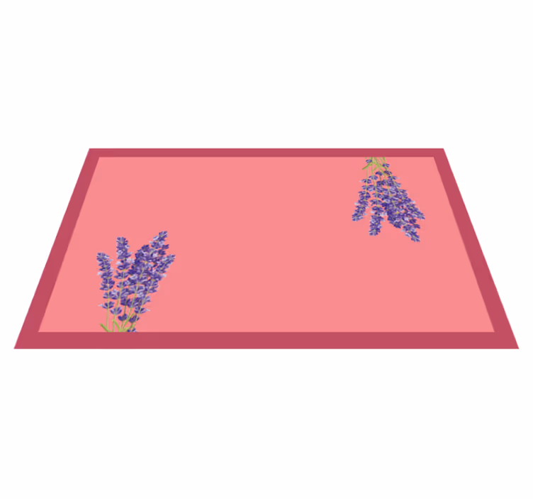Botanical Lavender Highlights floral rug - TenStickers