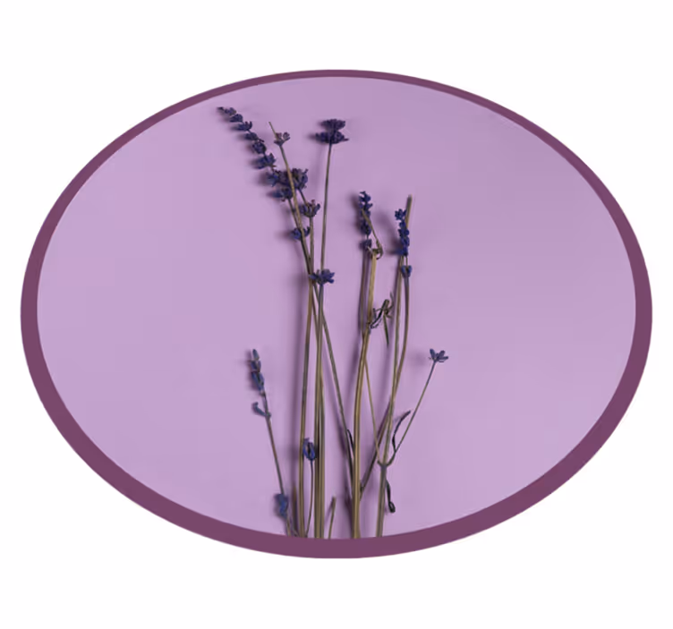 Lavender Silhouette floral rug - TenStickers