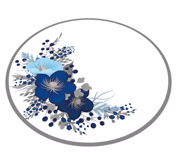 Botanical Collection floral rug - TenStickers