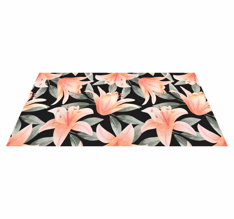 Botanical Zephyr Visuals floral rug - TenStickers