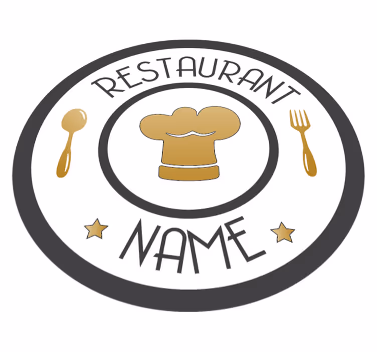 Personalized Chef Circle custom floor mat - TenStickers