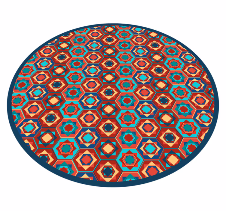 Geometric rug geometric harmony circle - TenStickers