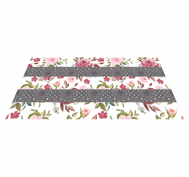 Botanical Runner floral rug - TenStickers