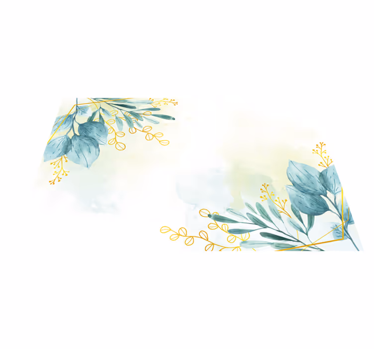 Living room floral rug floral rug - TenStickers