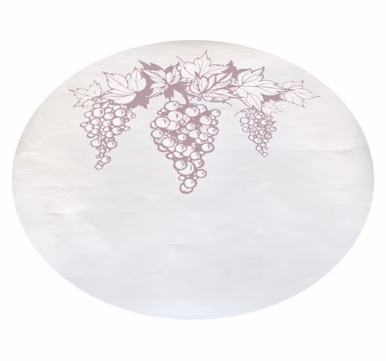 Grapes Botanical Emblem floral rug - TenStickers