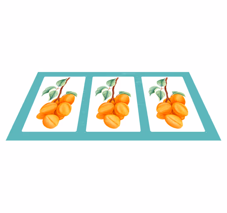 Retro apricot nature rug design - TenStickers