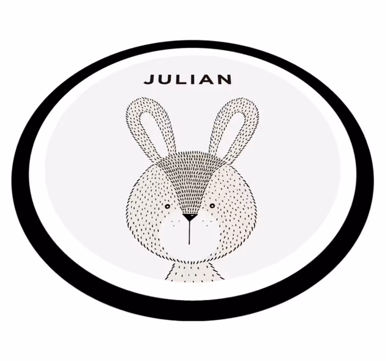 Personalized Bunny nursery rug - TenStickers
