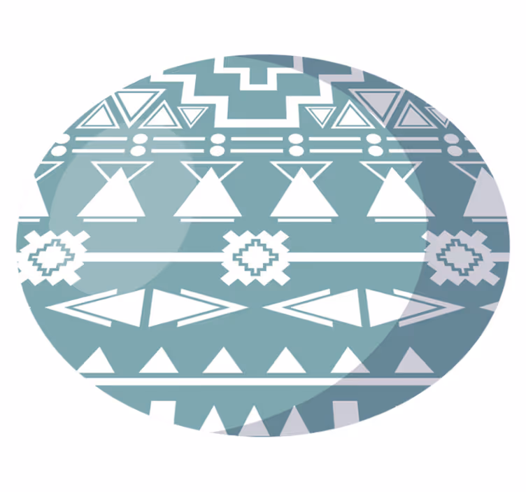 Tribal Geometrics geometric rug - TenStickers