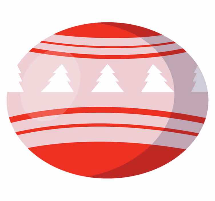 Festive Tree Motif christmas rug - TenStickers